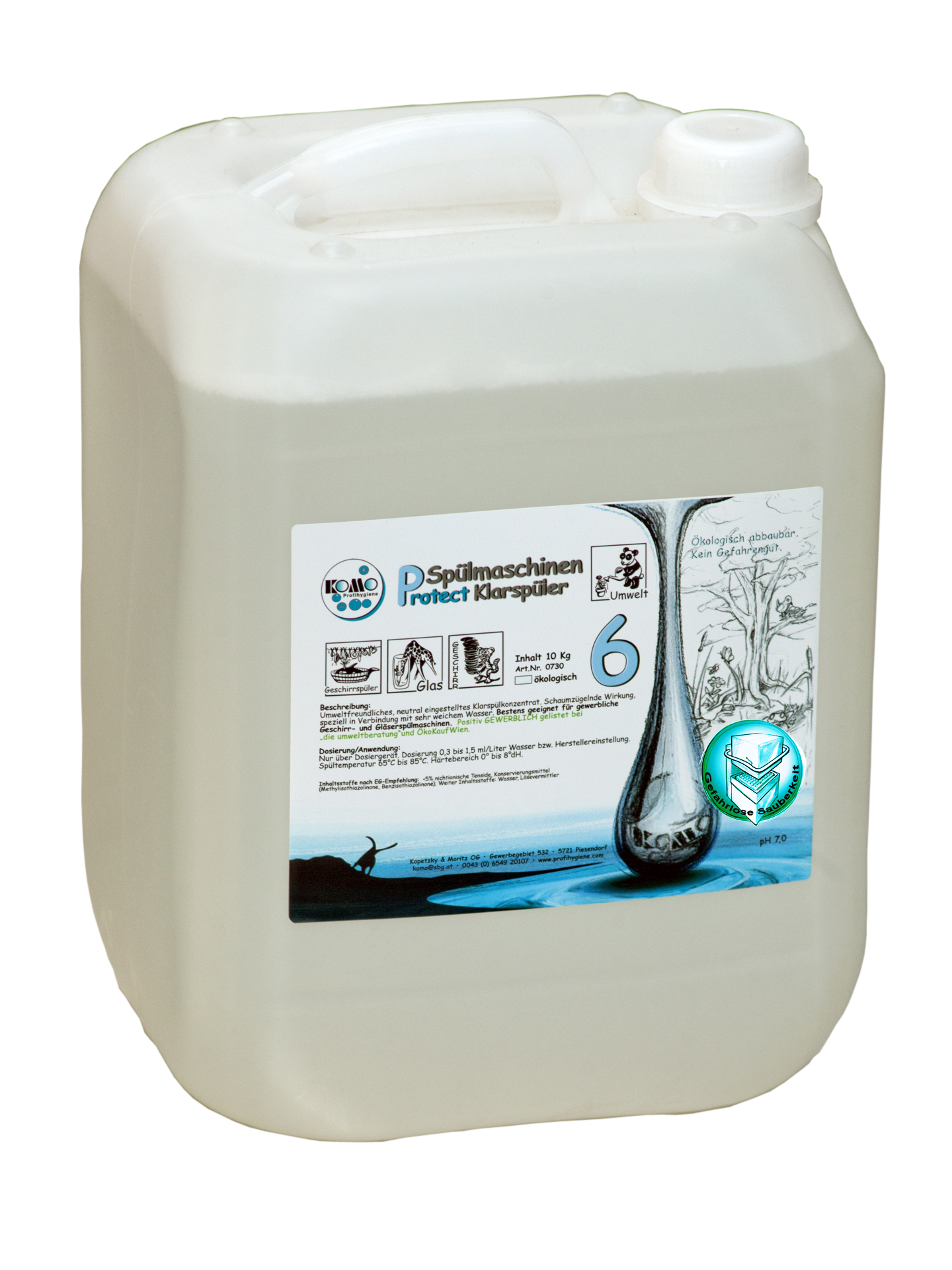 Bild von KOMO PROTECT  KLARPÜLER "P6"   Spülmaschine gewerblich 10 Kg