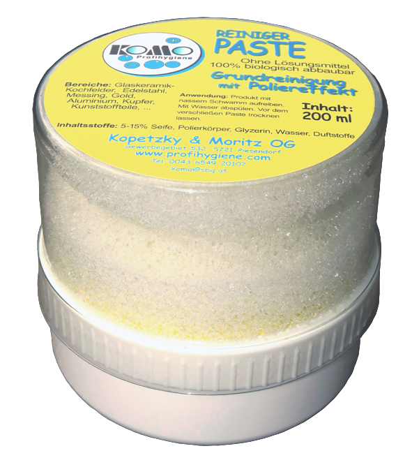 Bild von KOMO REINIGER PASTE mit SPEZIALSCHWAMM 200 ml